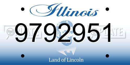 9792951 Illinois License Plate