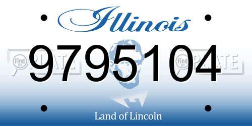 9795104 Illinois License Plate
