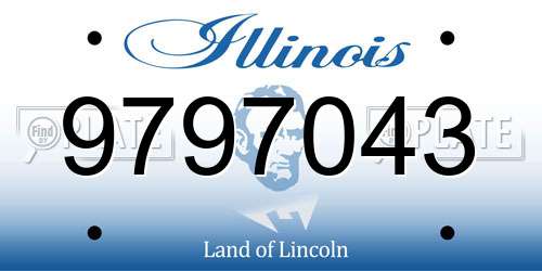 9797043 Illinois License Plate