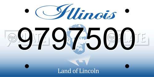 9797500 Illinois License Plate
