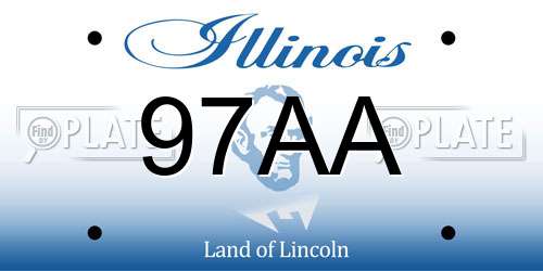 97AA Illinois License Plate