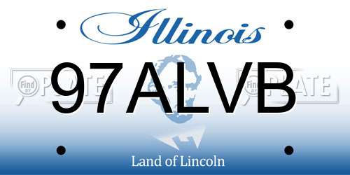 97ALVB Illinois License Plate