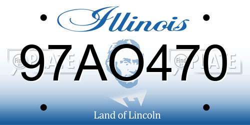 97AO470 Illinois License Plate