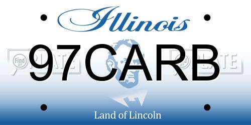 97CARB Illinois License Plate