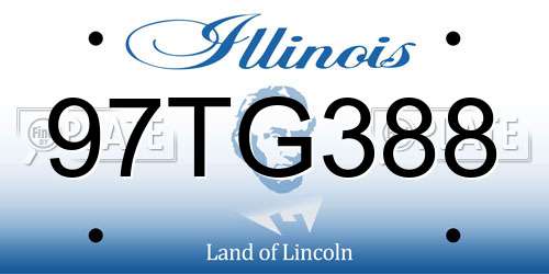 97TG388 Illinois License Plate
