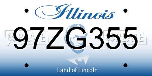 97ZG355 Illinois License Plate