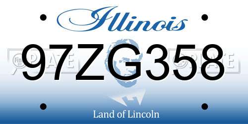97ZG358 Illinois License Plate