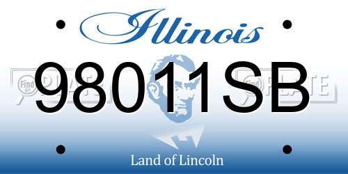 98011SB Illinois License Plate