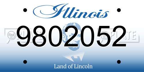 9802052 Illinois License Plate