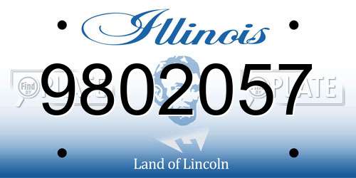 9802057 Illinois License Plate