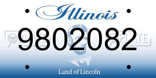 9802082 Illinois License Plate