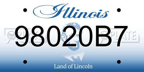 98020B7 Illinois License Plate