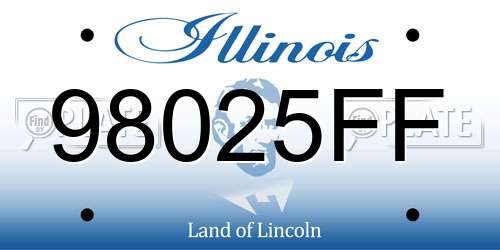 98025FF Illinois License Plate