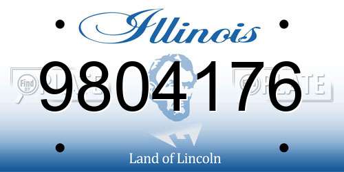 9804176 Illinois License Plate