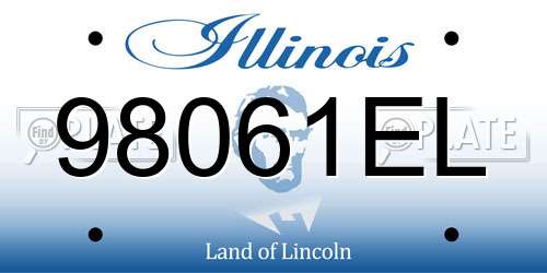 98061EL Illinois License Plate