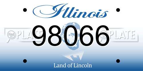 98066 Illinois License Plate