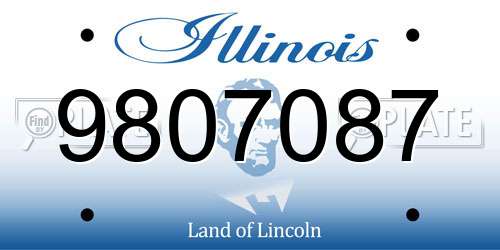 9807087 Illinois License Plate