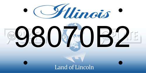98070B2 Illinois License Plate