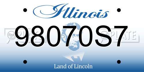 98070S7 Illinois License Plate