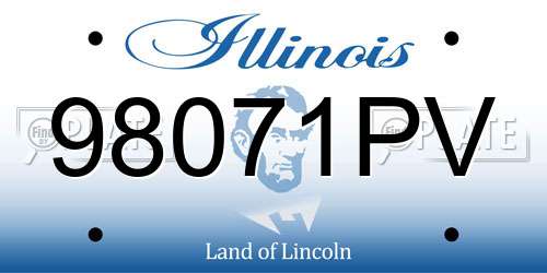 98071PV Illinois License Plate