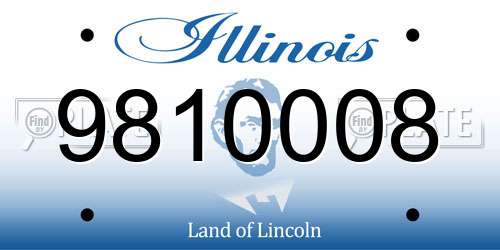 9810008 Illinois License Plate