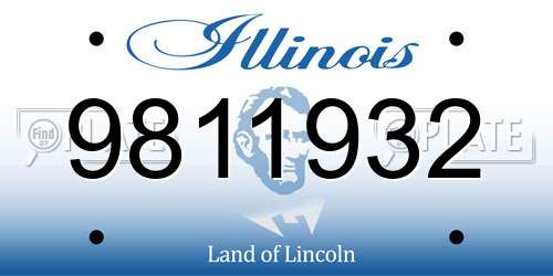 9811932 Illinois License Plate