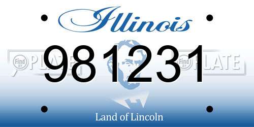 981231 Illinois License Plate