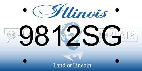 9812SG Illinois License Plate