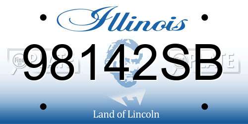 98142SB Illinois License Plate