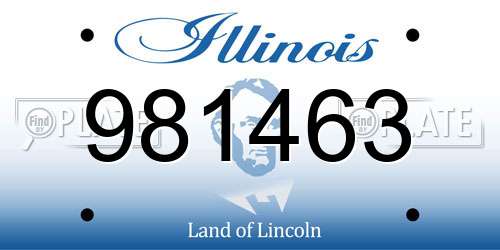 981463 Illinois License Plate