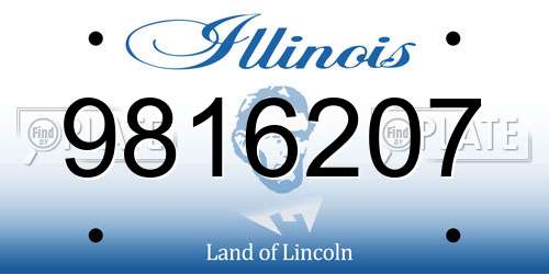 9816207 Illinois License Plate