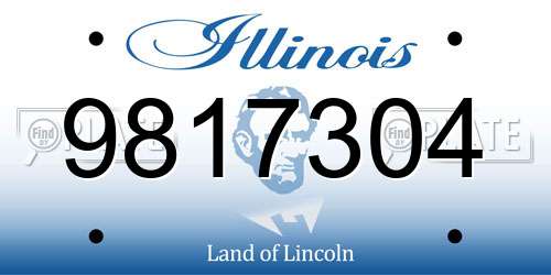 9817304 Illinois License Plate