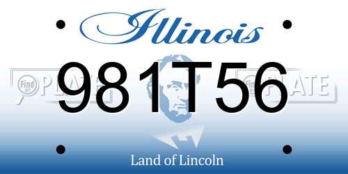 981T56 Illinois License Plate
