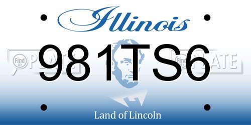 981TS6 Illinois License Plate