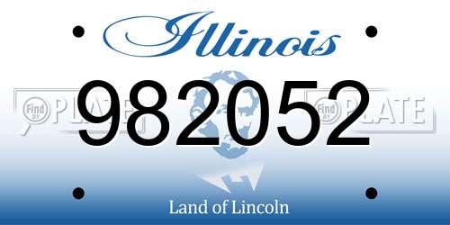 982052 Illinois License Plate