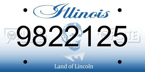 9822125 Illinois License Plate
