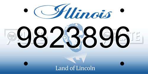 9823896 Illinois License Plate