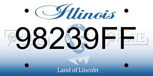 98239FF Illinois License Plate