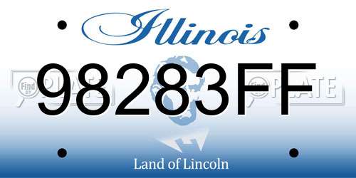 98283FF Illinois License Plate
