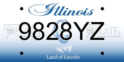 9828YZ Illinois License Plate