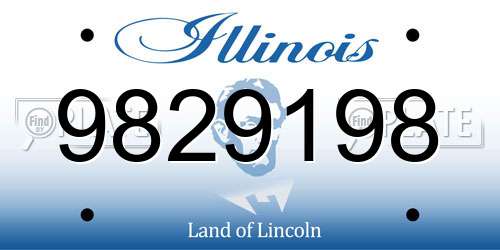 9829198 Illinois License Plate