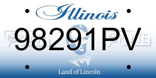 98291PV Illinois License Plate