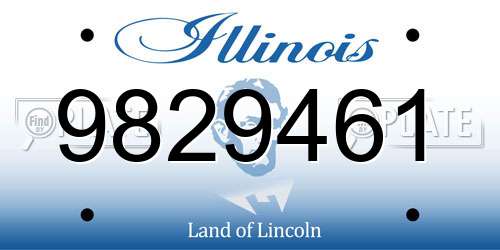 9829461 Illinois License Plate