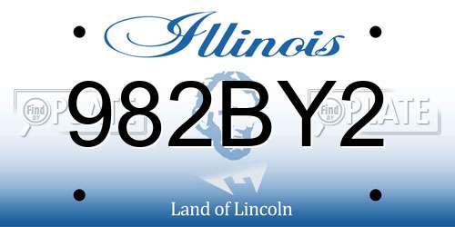 982BY2 Illinois License Plate