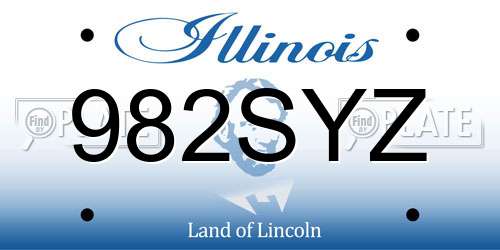 982SYZ Illinois License Plate