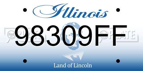 98309FF Illinois License Plate