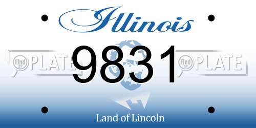 9831 Illinois License Plate