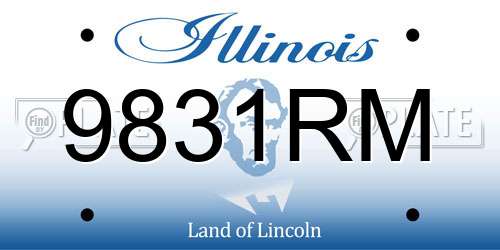 9831RM Illinois License Plate