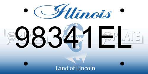 98341EL Illinois License Plate