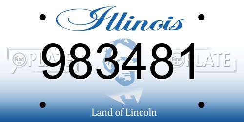 983481 Illinois License Plate